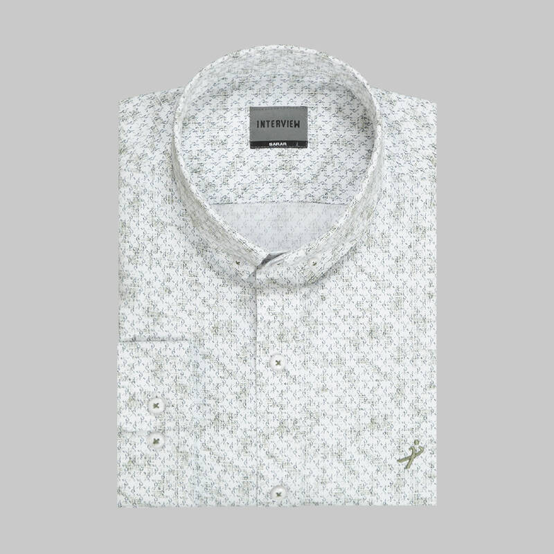 Goias Desenli Yeşil Gömlek - 3