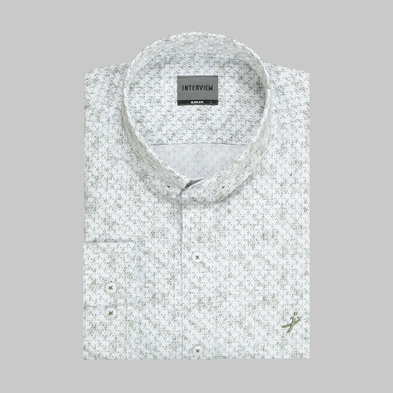 Goias Desenli Yeşil Gömlek - INTERVIEW