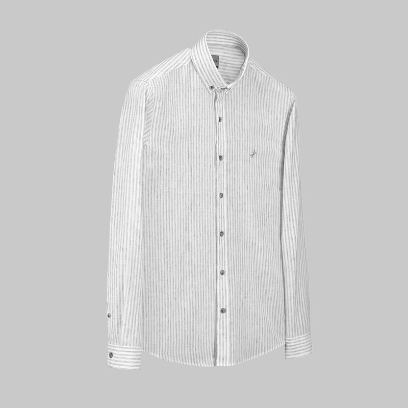 Goias Koyu Gri Uzun Kol Slim Gömlek 