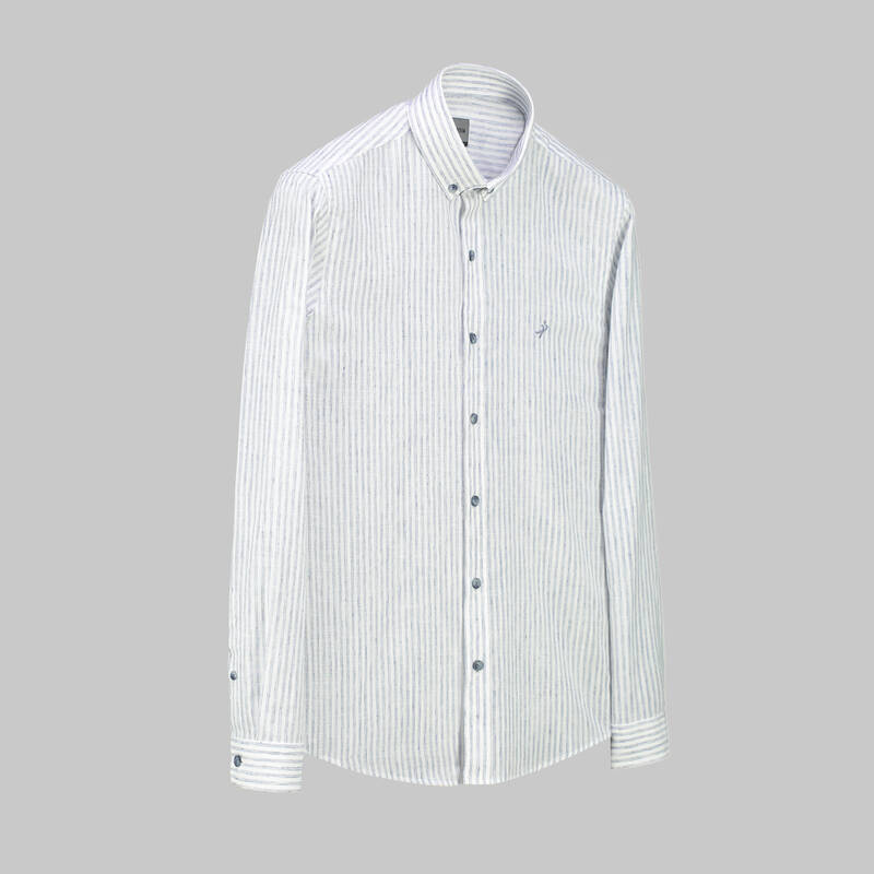 Goias Mavi Uzun Kol Slim Gömlek - 1