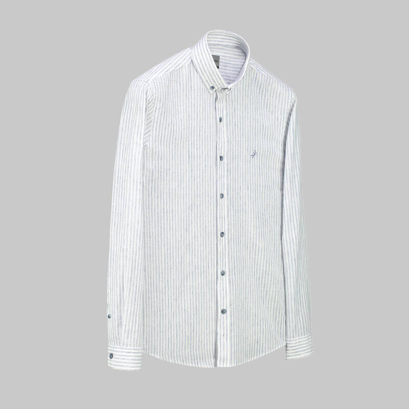 Goias Mavi Uzun Kol Slim Gömlek - 4