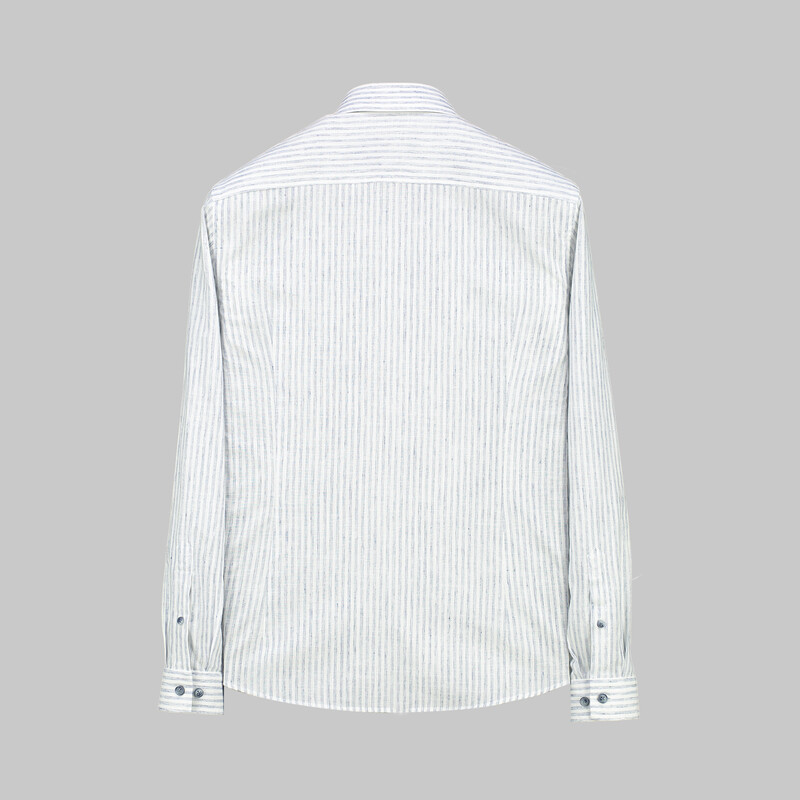 Goias Mavi Uzun Kol Slim Gömlek - INTERVIEW