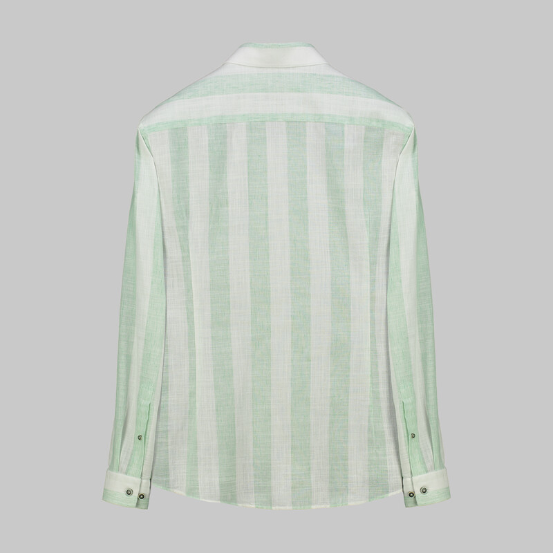 Goias Soho Uzun Kol Çizgili Yeşil Gömlek - INTERVIEW