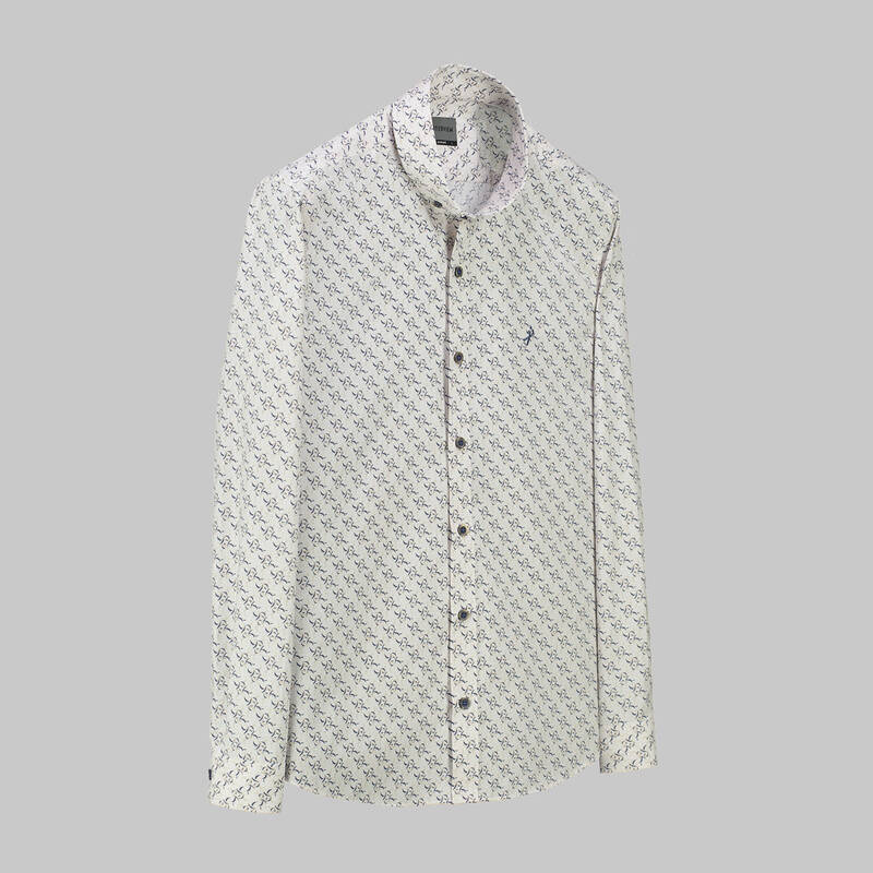 Goias Desenli Bej Gömlek - 1