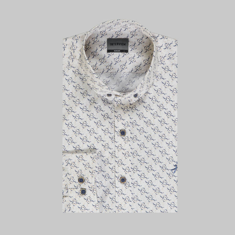 Goias Desenli Bej Gömlek - 3