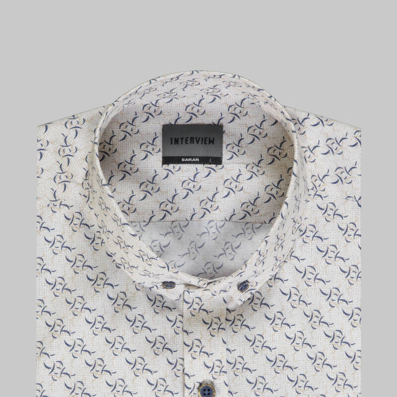 Goias Desenli Bej Gömlek - 4