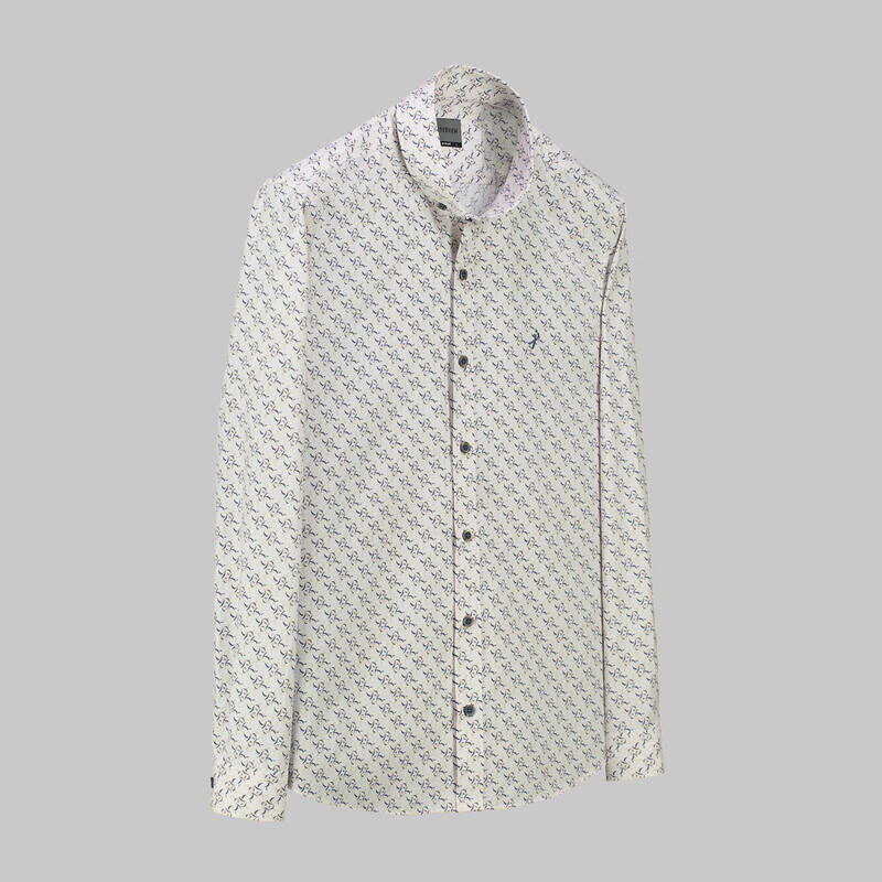 Goias Desenli Bej Gömlek - 5