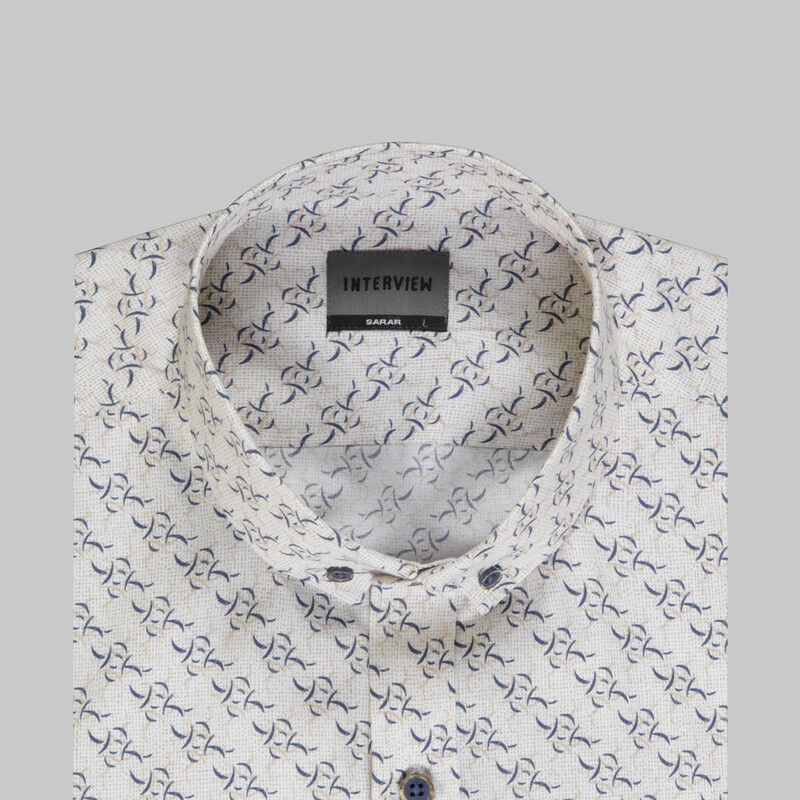 Goias Desenli Bej Gömlek - INTERVIEW