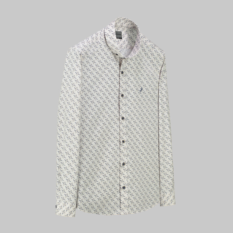 Goias Desenli Bej Gömlek - INTERVIEW