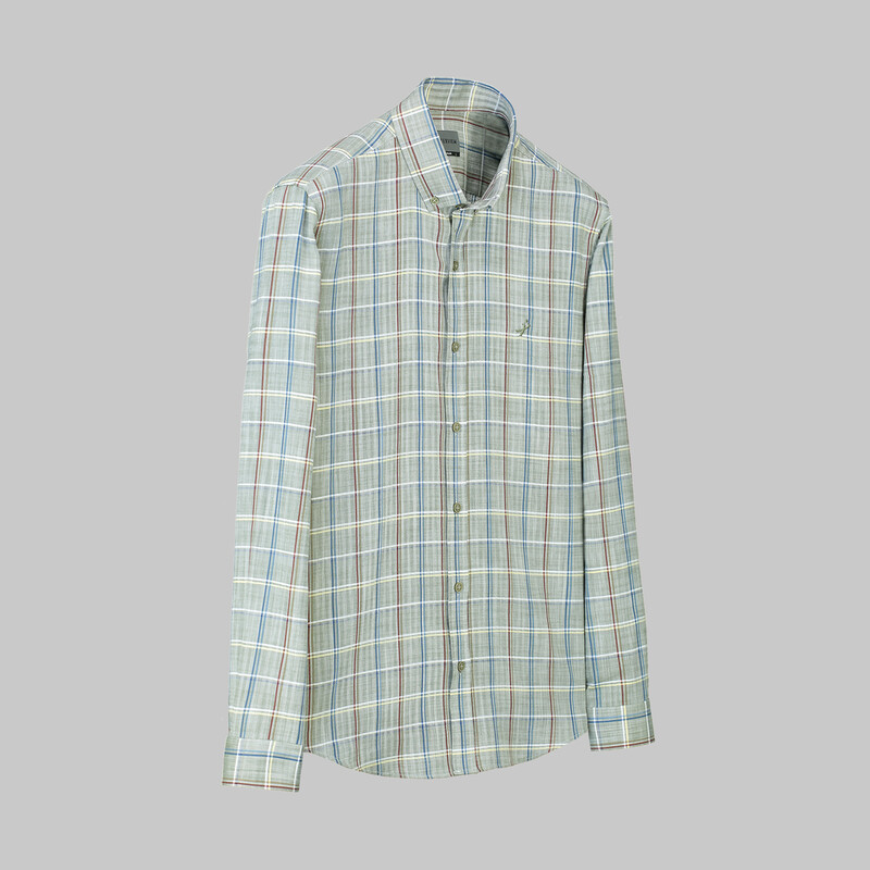 Goias Kareli Yeşil Gömlek 