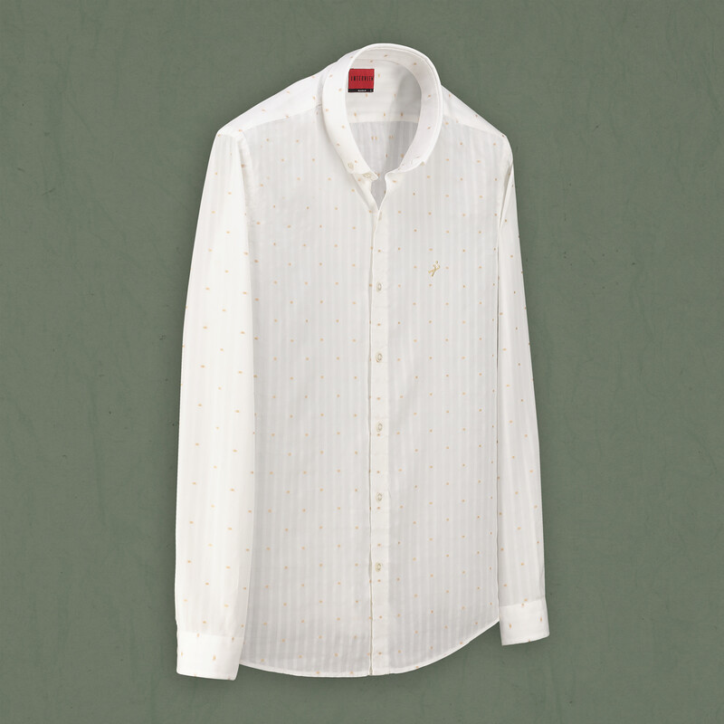 Goias Desenli Hardal Gömlek - INTERVIEW