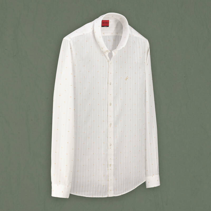 Goias Desenli Hardal Gömlek - 2