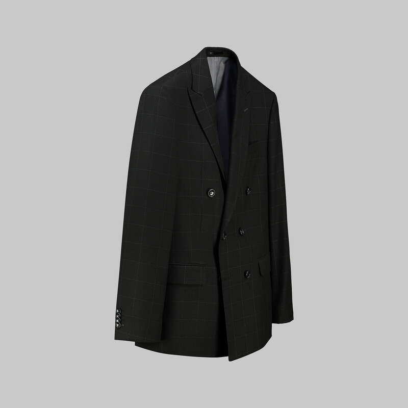 Golden Ekstra Slim Siyah Kareli Ceket - INTERVIEW