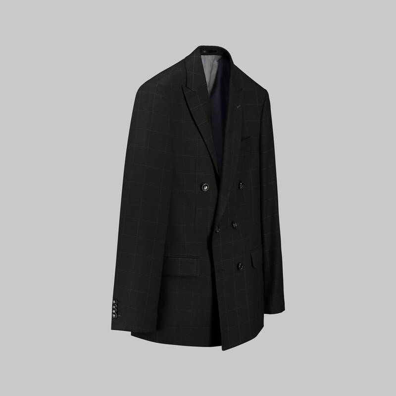 Golden Ekstra Slim Siyah Kareli Ceket - 3