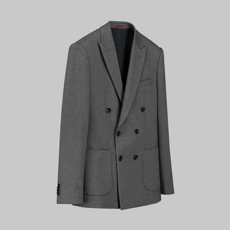 Golden Ekstra Slim Kruvaze Gri Ceket - INTERVIEW