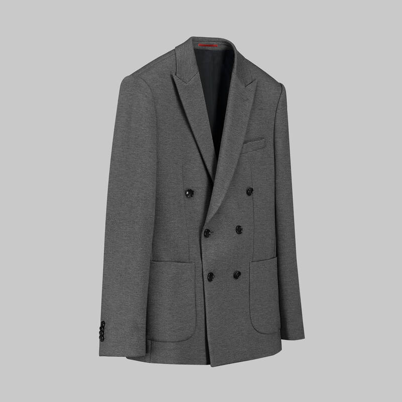 Golden Ekstra Slim Kruvaze Gri Ceket - 2