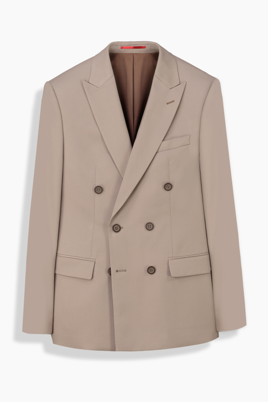 Golden Resta Ekstra Slim Fit Koyu Bej Takım Elbise 