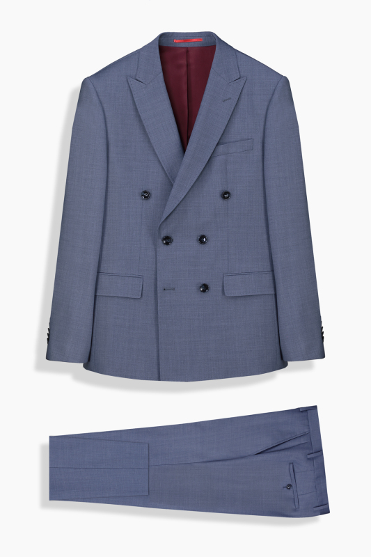Golden Resta Slim Fit İndigo Mavi Takım Elbise 