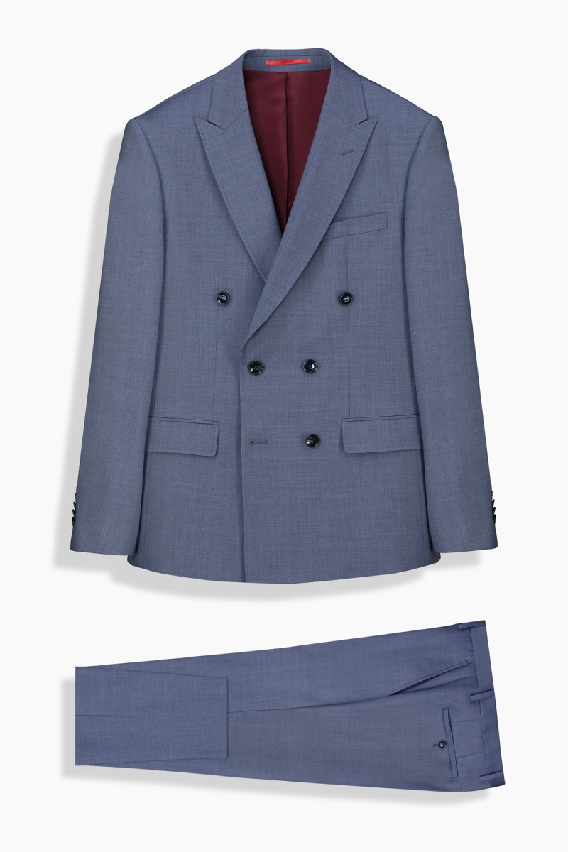 Golden Resta Slim Fit İndigo Mavi Takım Elbise - 1