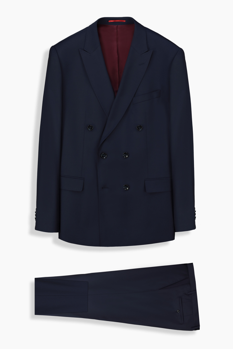 Golden Resta Kruvaze Açık Lacivert Takım Elbise - 1