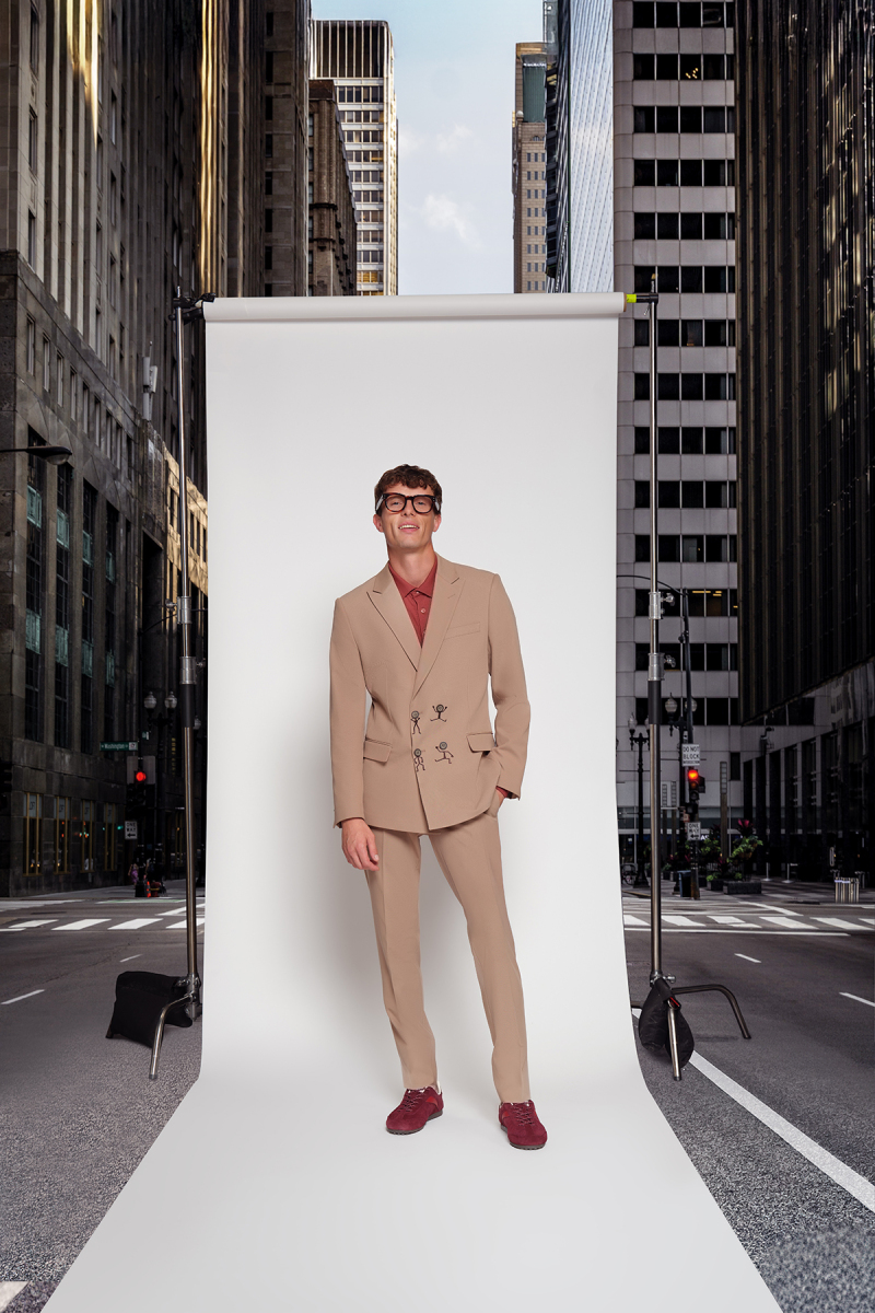 Golden Resta Moods Tasarım Slim Açık Kahverengi Takım Elbise - 1