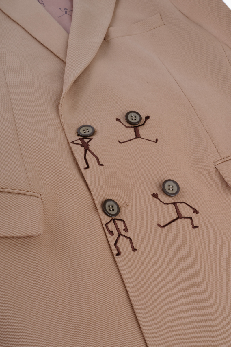 Golden Resta Moods Tasarım Slim Açık Kahverengi Takım Elbise - 8