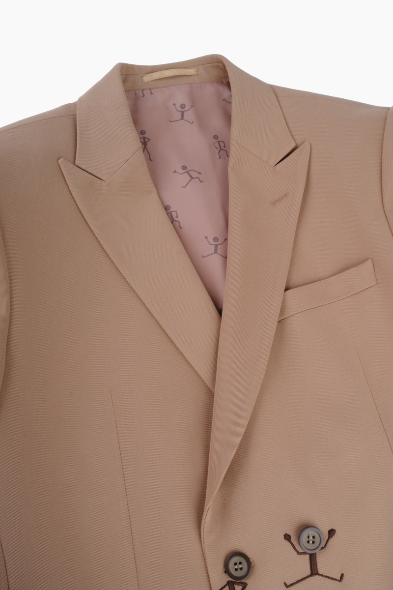 Golden Resta Moods Tasarım Slim Açık Kahverengi Takım Elbise - 7