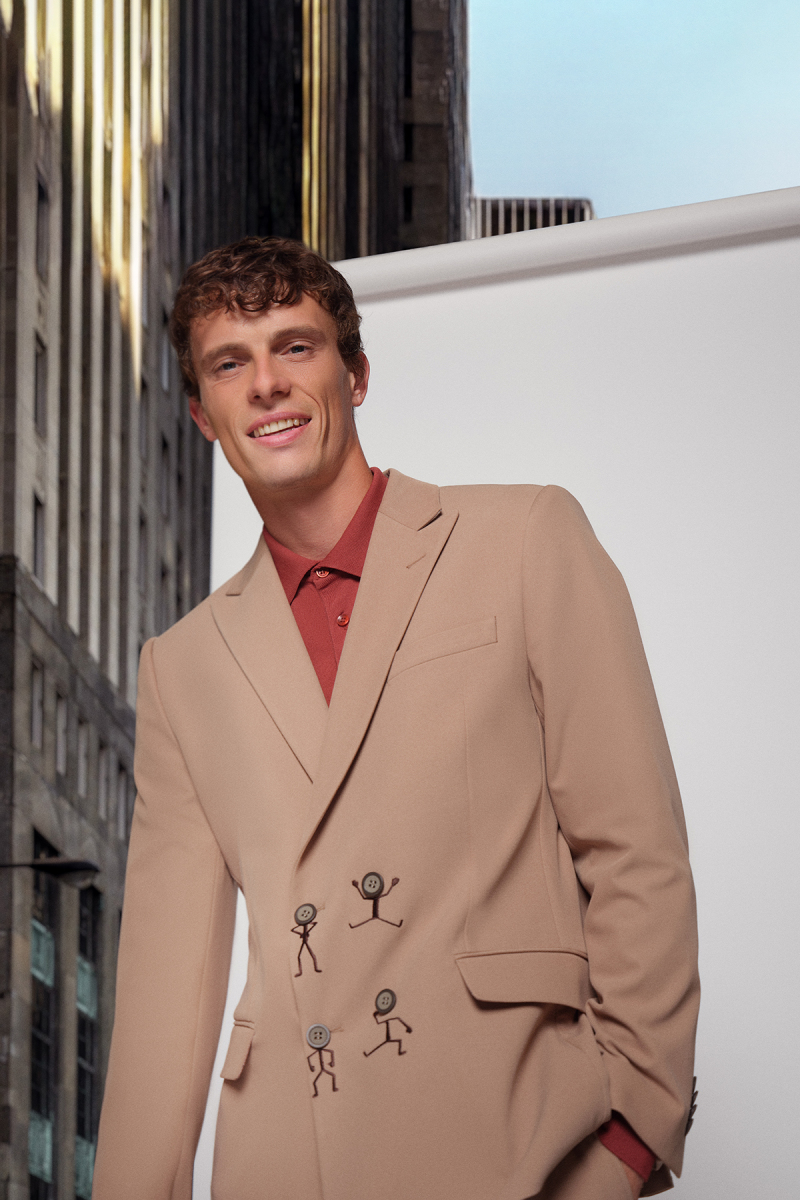 Golden Resta Moods Tasarım Slim Açık Kahverengi Takım Elbise - 2