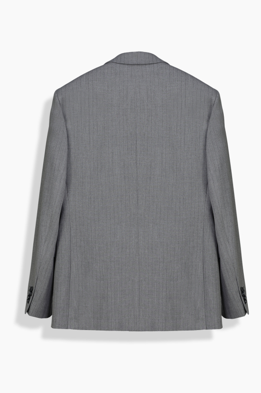 Golden Resta Slim Çizgili Kruvaze Gri Takım Elbise - INTERVIEW