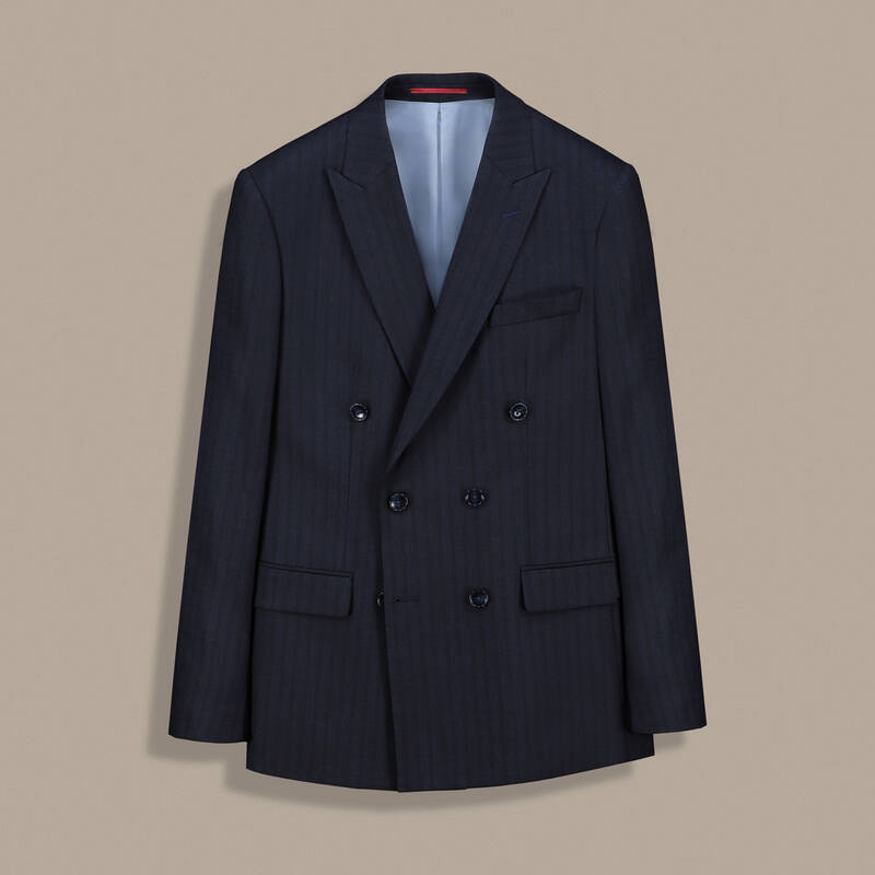 Golden Resta Slim Fit Kruvaze Koyu Lacivert Takım - 2