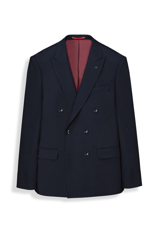 Golden Resta Slim Kruvaze Lacivert Takım Elbise - INTERVIEW