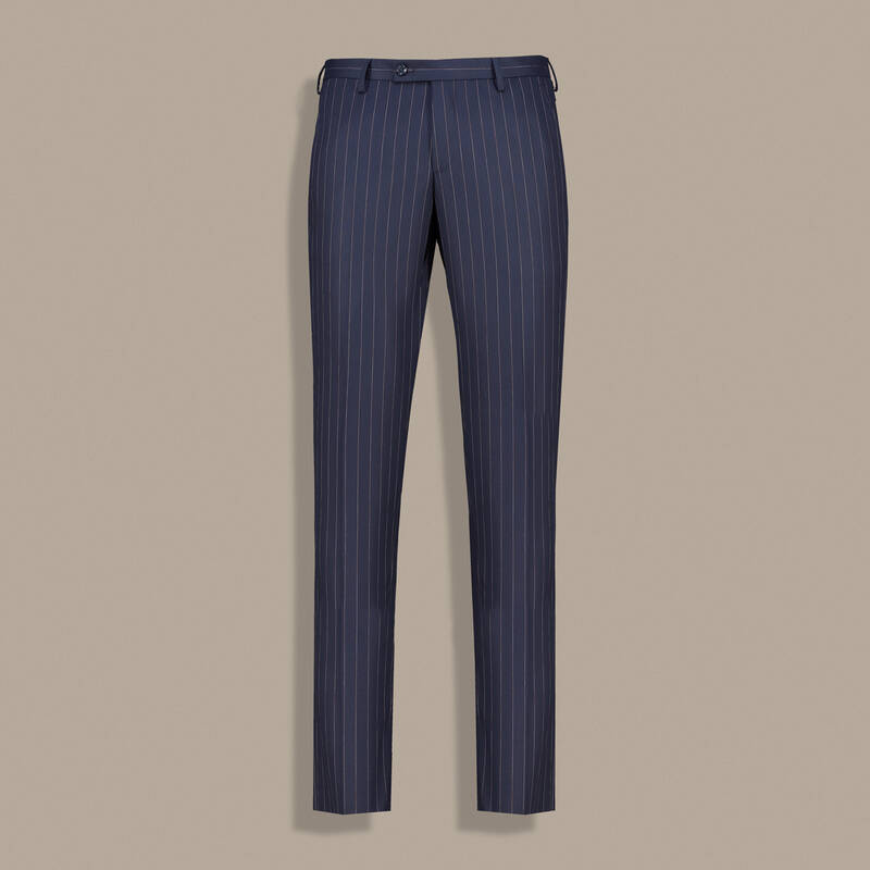 Golden Resta Ekstra Slim Çizgili Koyu Lacivert Takım - 4