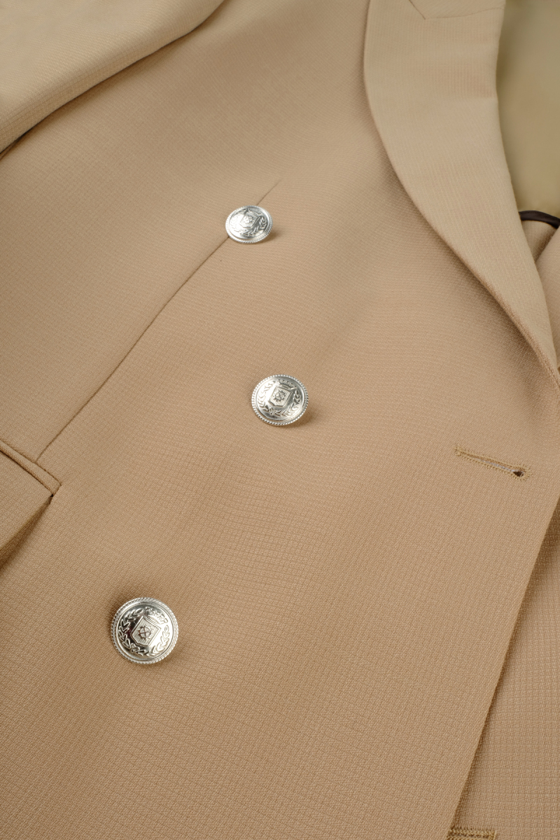 Golden Slim Fit Camel Blazer Ceket - 3