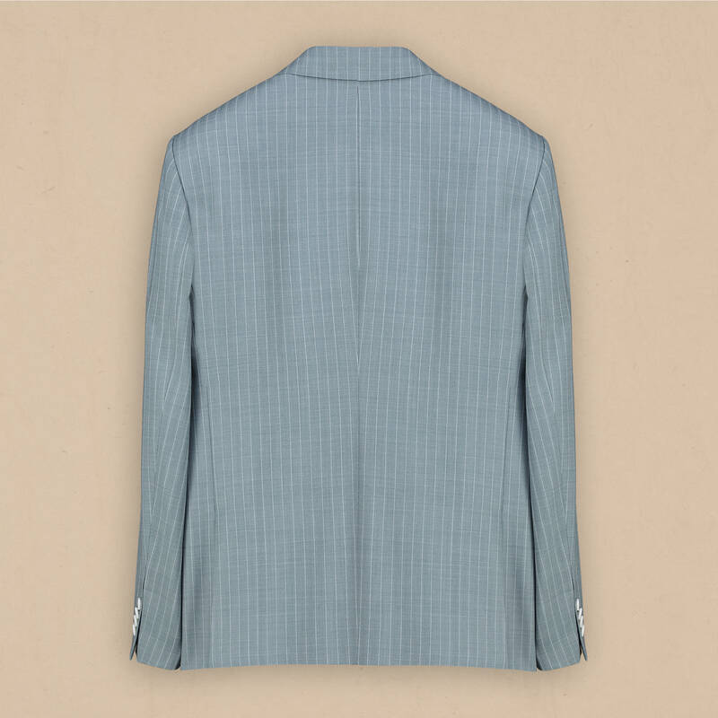 Golden Slim Fit Yeşil Çizgili Takım Elbise - 2