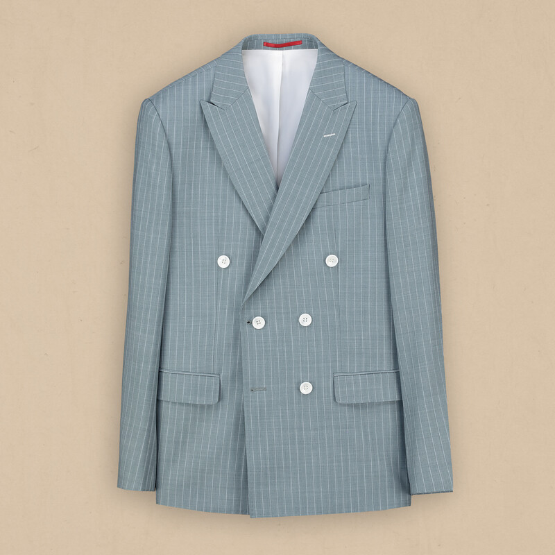 Golden Slim Fit Yeşil Çizgili Takım Elbise - INTERVIEW