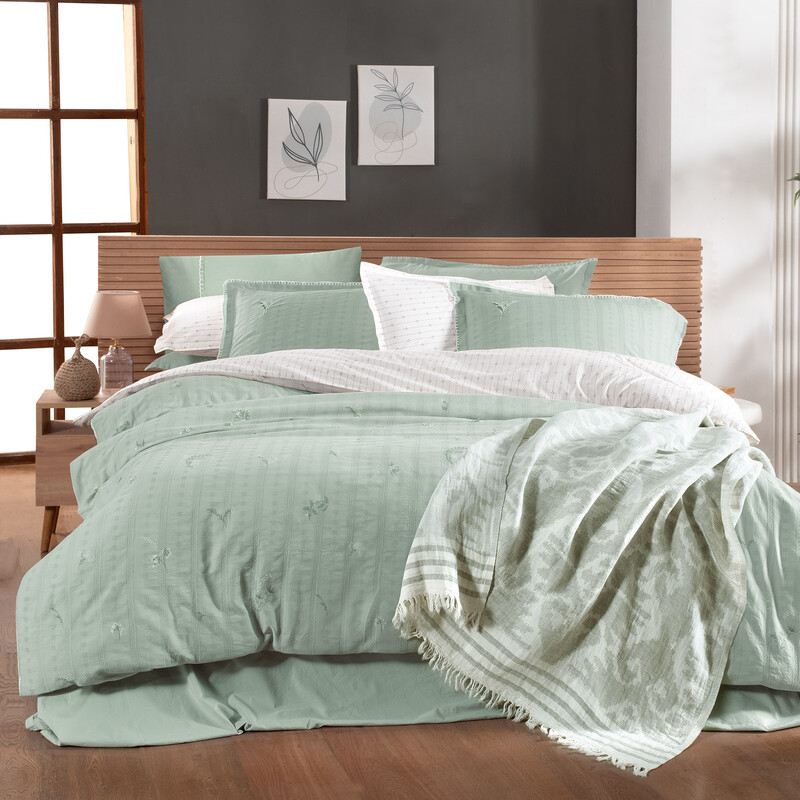 Gracia Nevresim Takımı Çift Kişilik Yeşil 