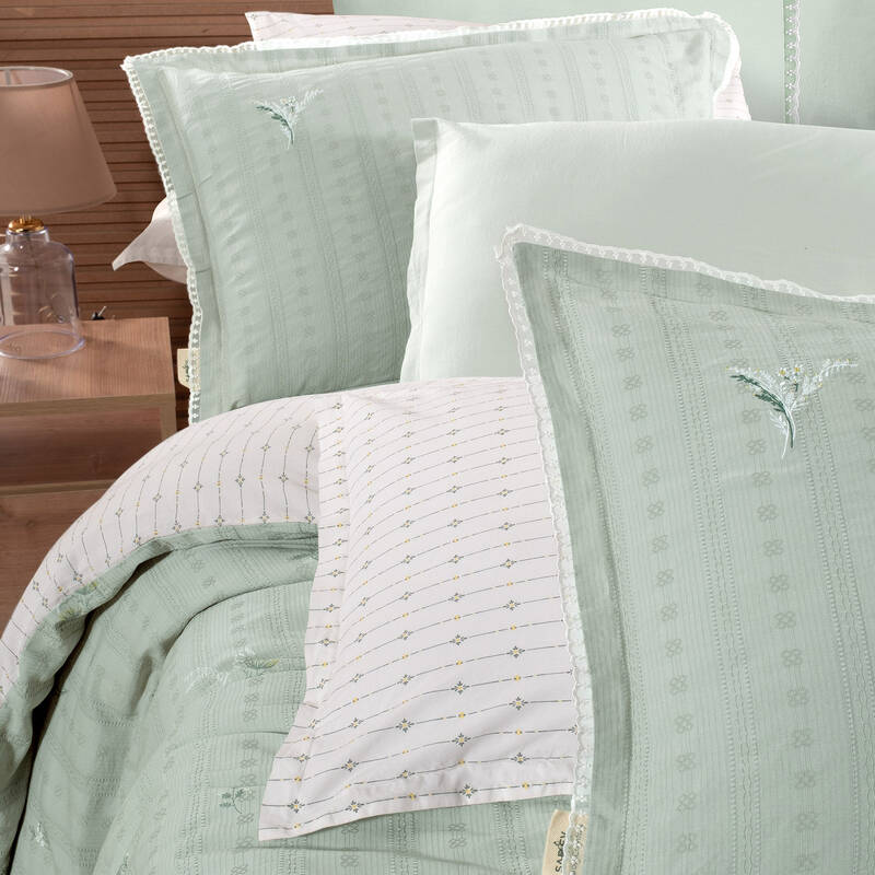 Gracia Nevresim Takımı Çift Kişilik Yeşil - 4