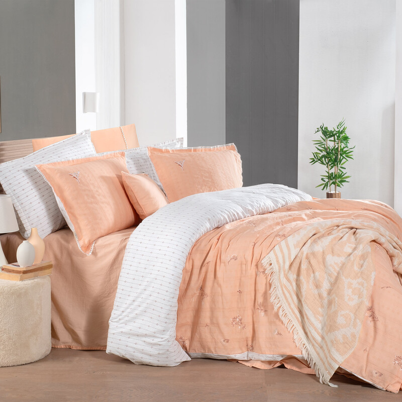 Gracia Nevresim Takımı King Size Somon - SAREV