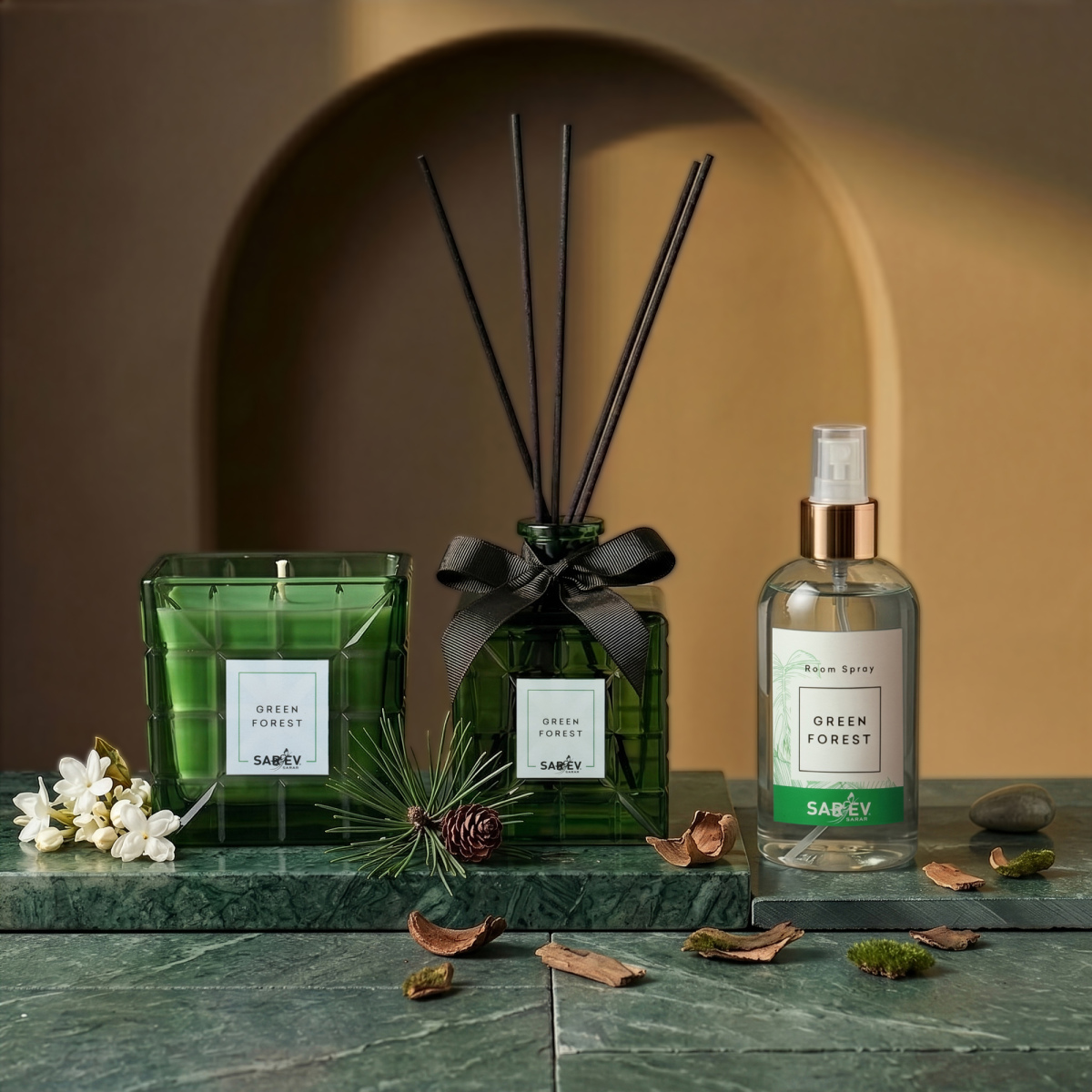 Green Forest Reed Diffuser Çubuklu Oda Kokusu - 3