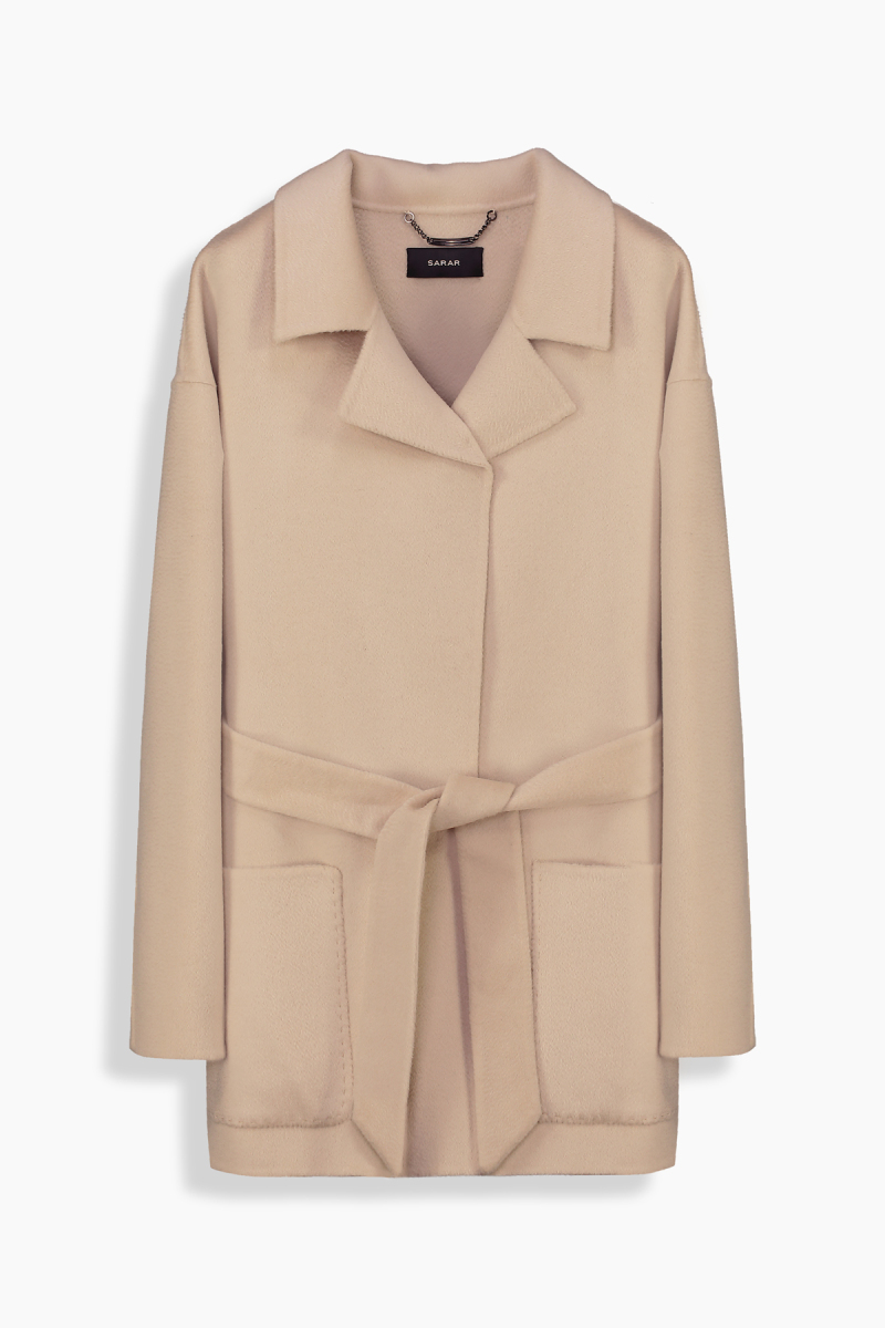 Greta Kısa Krem Palto - 1