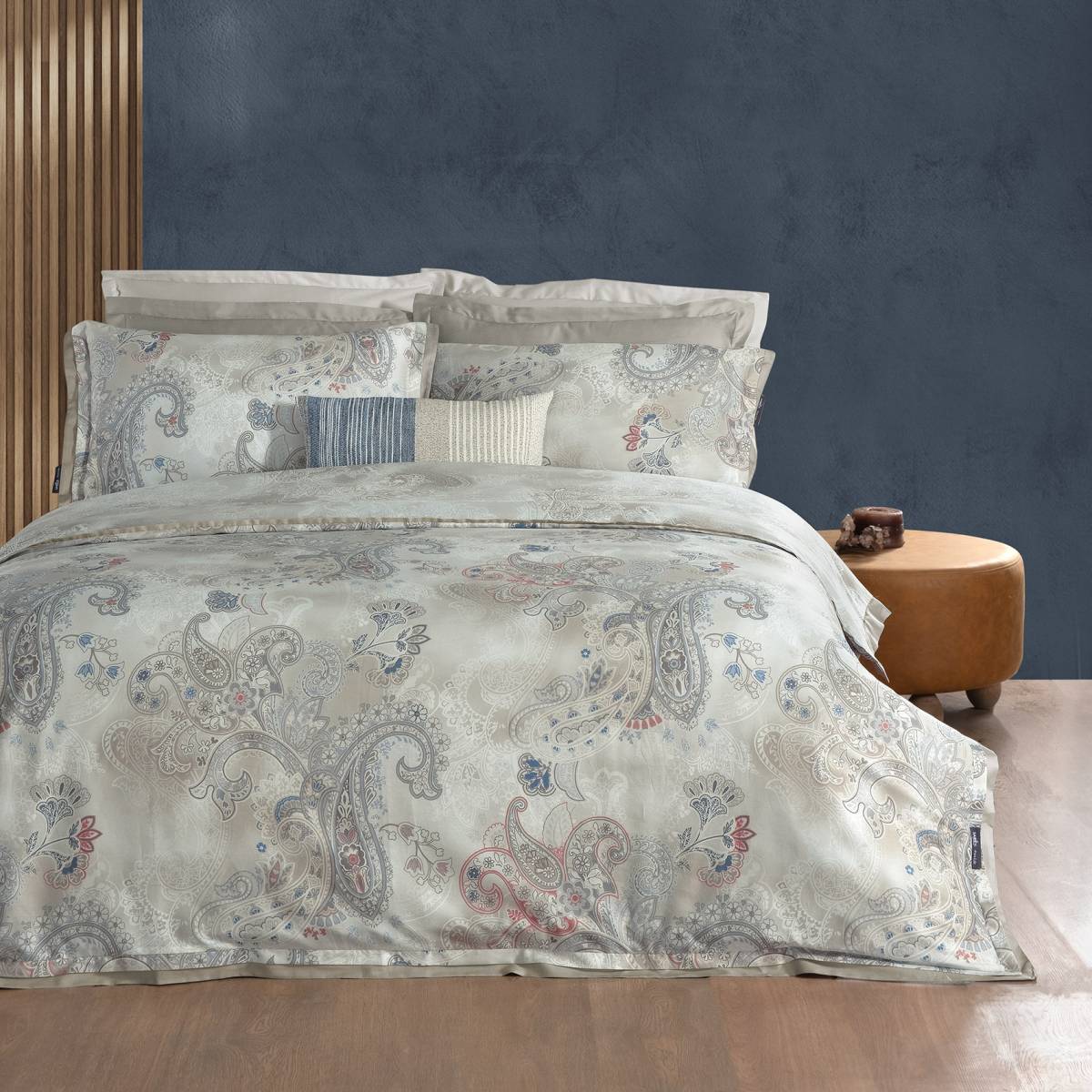 Grozni Saten Nevresim Takımı Çift Kişilik Bej - 2