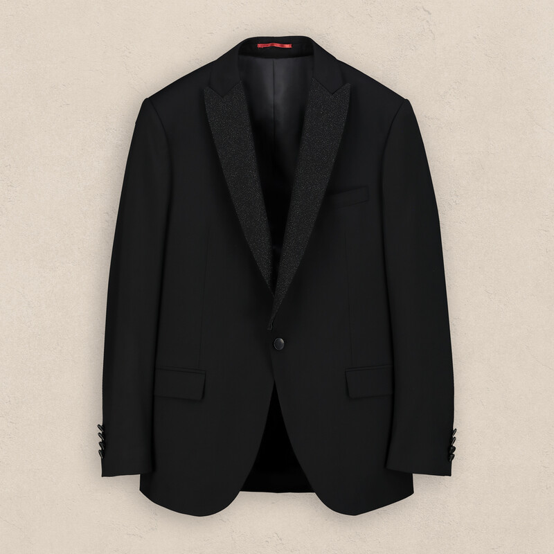 Happy Addy Yelek Papyon Takım Siyah Slim Fit Smokin - INTERVIEW