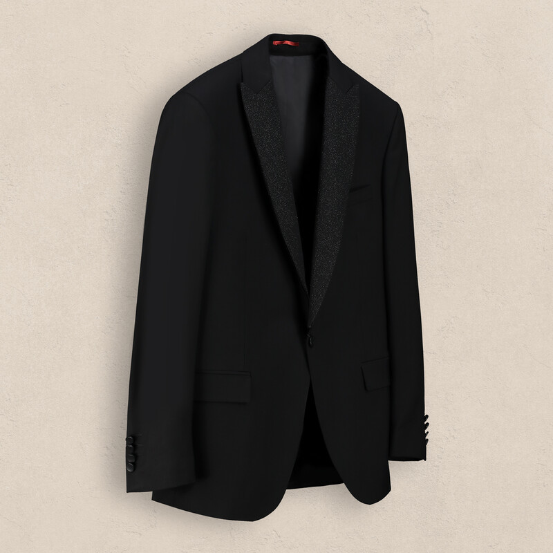 Happy Addy Yelek Papyon Takım Siyah Slim Fit Smokin - INTERVIEW