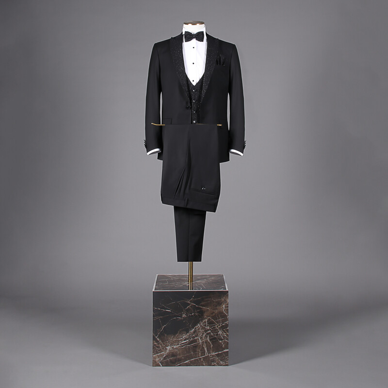 Happy Addy Yelek Papyon Mendil Takım Slim Fit Smokin - INTERVIEW