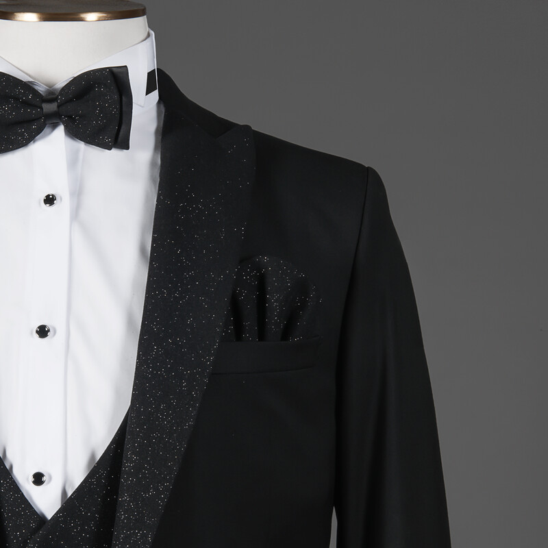 Happy Addy Yelek Papyon Mendil Takım Slim Fit Smokin - INTERVIEW