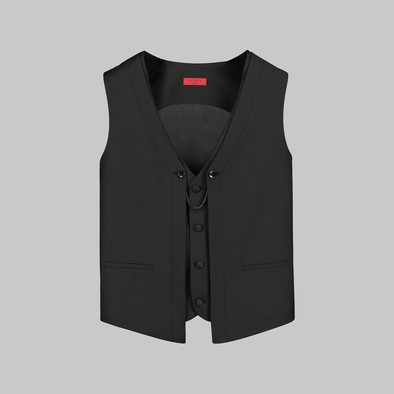 Happy Bob Yelek Papyon Takım Slim Fit Siyah Smokin - INTERVIEW