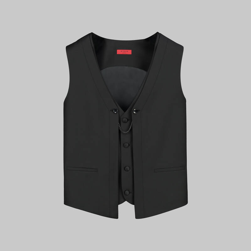 Happy Bob Yelek Papyon Takım Slim Fit Siyah Smokin - 7