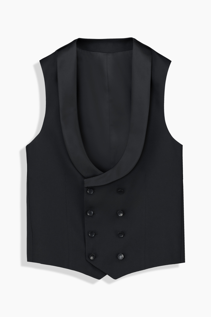 Happy Carlo Slim Fit Yelekli Siyah Smokin - 4