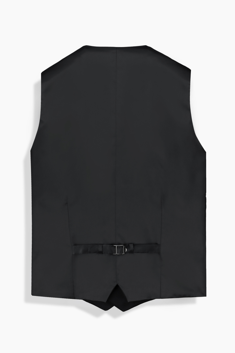 Happy Carlo Slim Fit Yelekli Siyah Smokin - 5