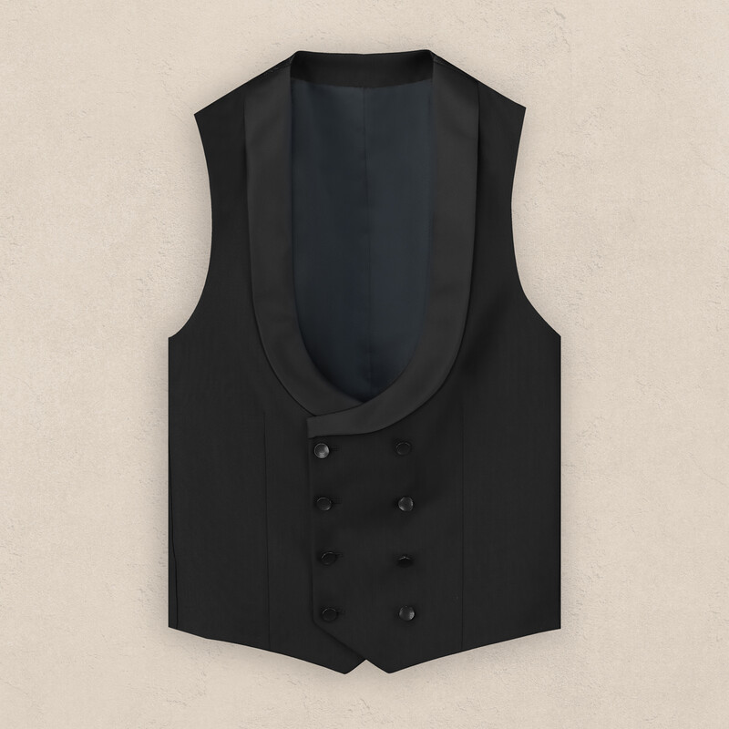 Happy Carlo Papyon Yelek Takım Slim Fit Siyah Smokin - INTERVIEW